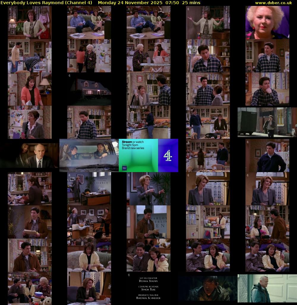 Everybody Loves Raymond (Channel 4) Monday 24 November 2025 07:50 - 08:15