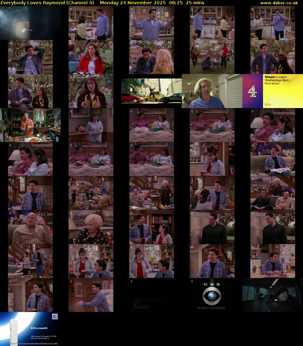 Everybody Loves Raymond (Channel 4) Monday 24 November 2025 08:15 - 08:40