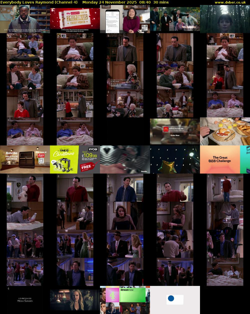 Everybody Loves Raymond (Channel 4) Monday 24 November 2025 08:40 - 09:10