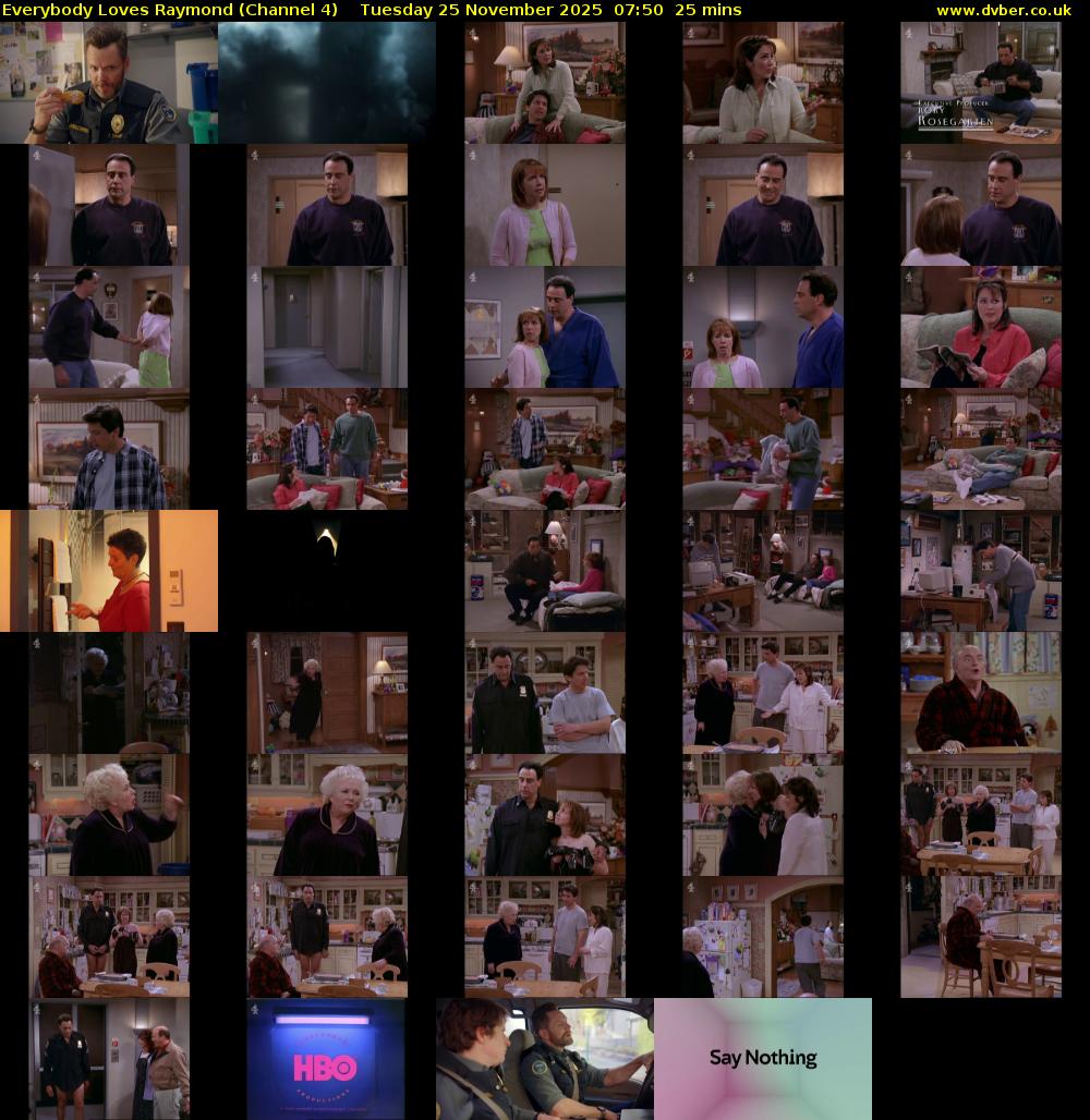 Everybody Loves Raymond (Channel 4) Tuesday 25 November 2025 07:50 - 08:15