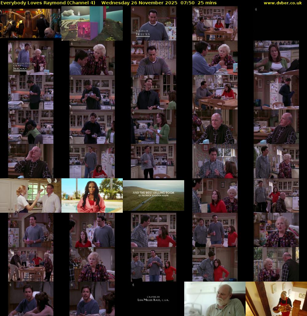 Everybody Loves Raymond (Channel 4) Wednesday 26 November 2025 07:50 - 08:15