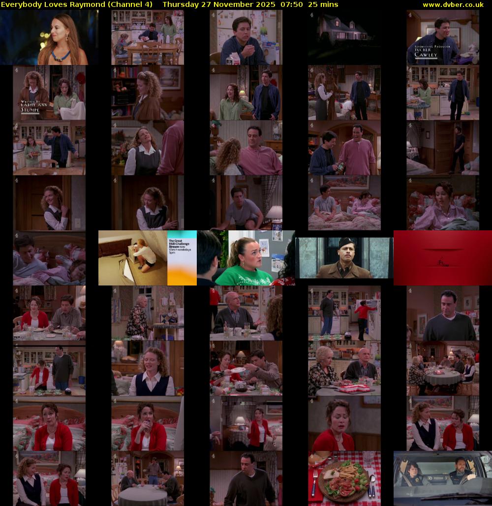 Everybody Loves Raymond (Channel 4) Thursday 27 November 2025 07:50 - 08:15