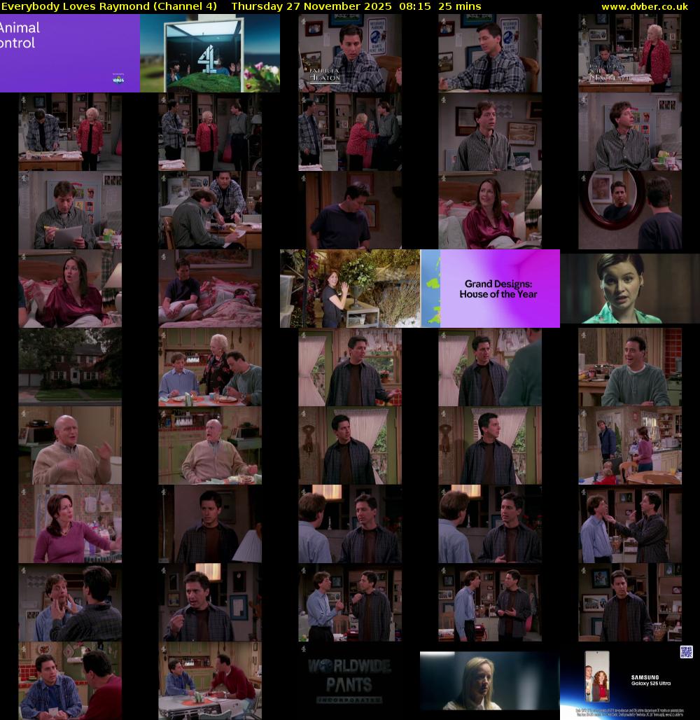 Everybody Loves Raymond (Channel 4) Thursday 27 November 2025 08:15 - 08:40