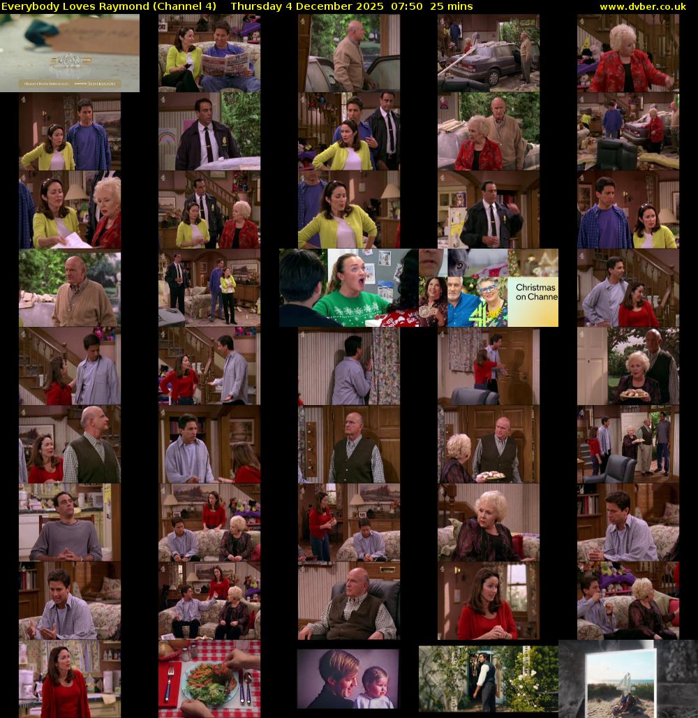Everybody Loves Raymond (Channel 4) Thursday 4 December 2025 07:50 - 08:15