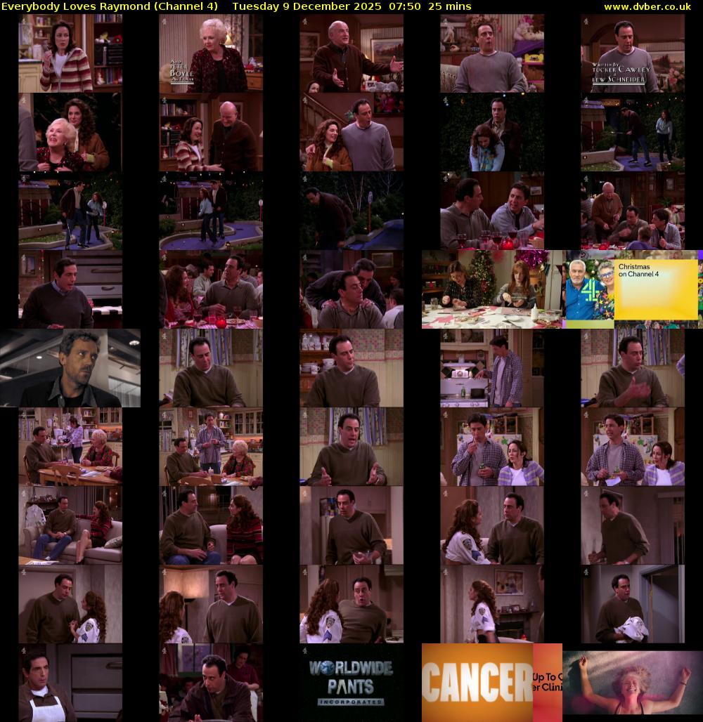 Everybody Loves Raymond (Channel 4) Tuesday 9 December 2025 07:50 - 08:15