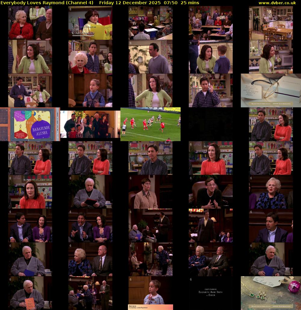 Everybody Loves Raymond (Channel 4) Friday 12 December 2025 07:50 - 08:15