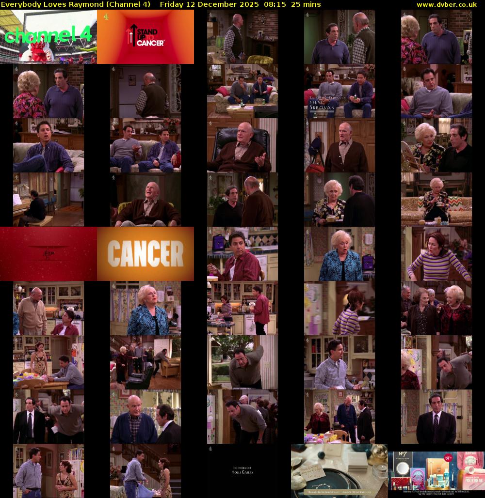 Everybody Loves Raymond (Channel 4) Friday 12 December 2025 08:15 - 08:40