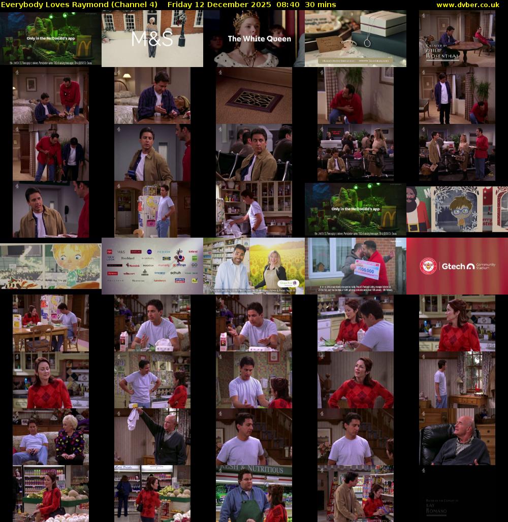 Everybody Loves Raymond (Channel 4) Friday 12 December 2025 08:40 - 09:10