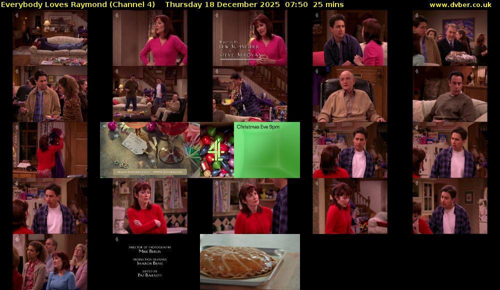 Everybody Loves Raymond (Channel 4) Thursday 18 December 2025 07:50 - 08:15