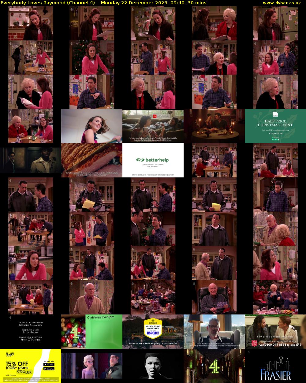 Everybody Loves Raymond (Channel 4) Monday 22 December 2025 09:40 - 10:10