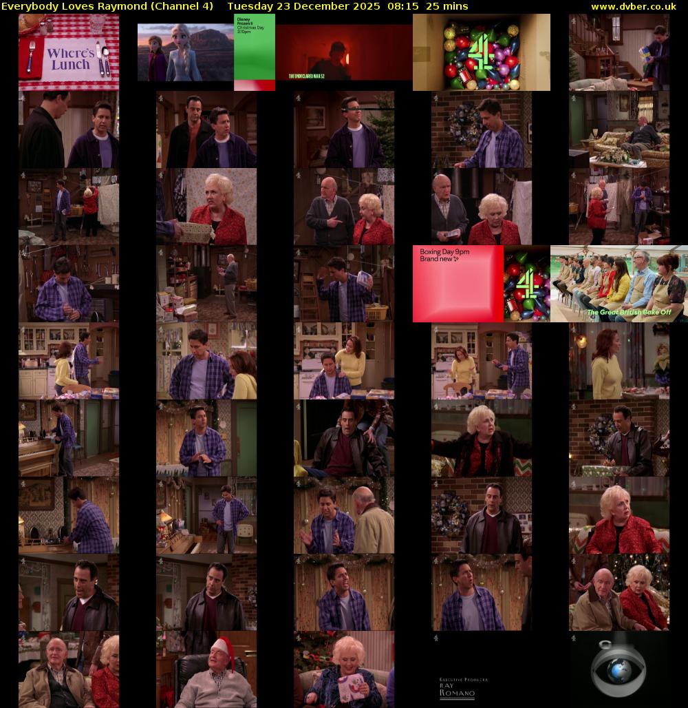 Everybody Loves Raymond (Channel 4) Tuesday 23 December 2025 08:15 - 08:40