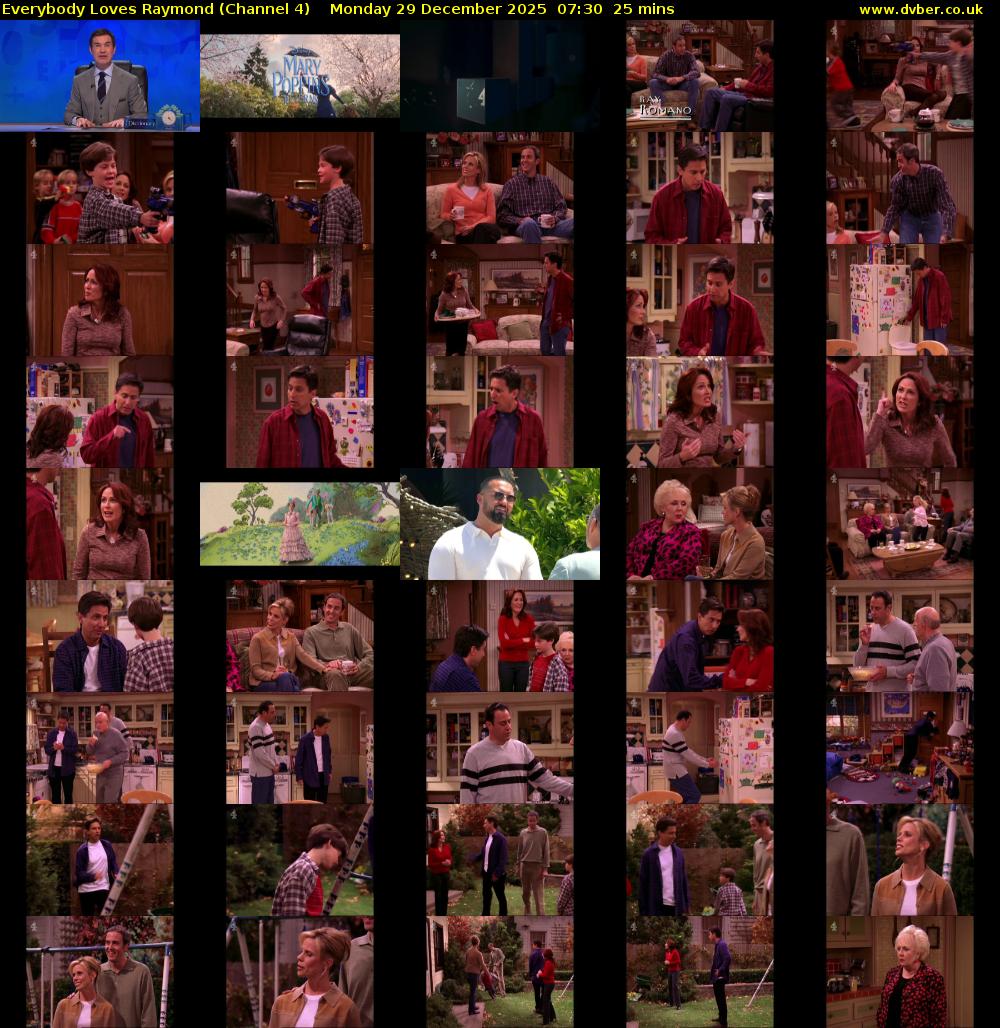 Everybody Loves Raymond (Channel 4) Monday 29 December 2025 07:30 - 07:55