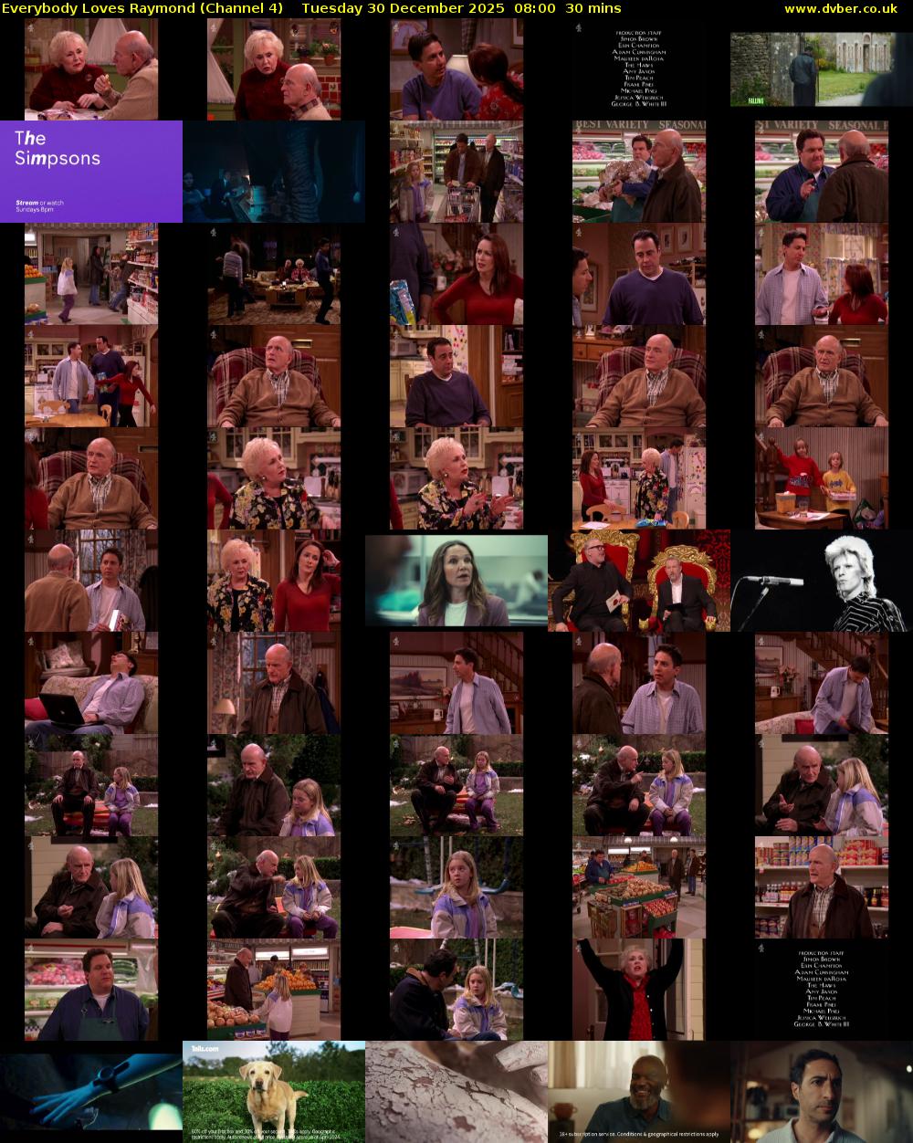 Everybody Loves Raymond (Channel 4) Tuesday 30 December 2025 08:00 - 08:30