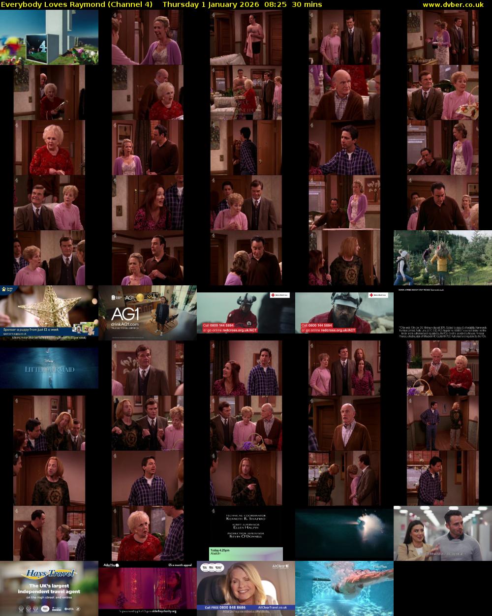 Everybody Loves Raymond (Channel 4) Thursday 1 January 2026 08:25 - 08:55