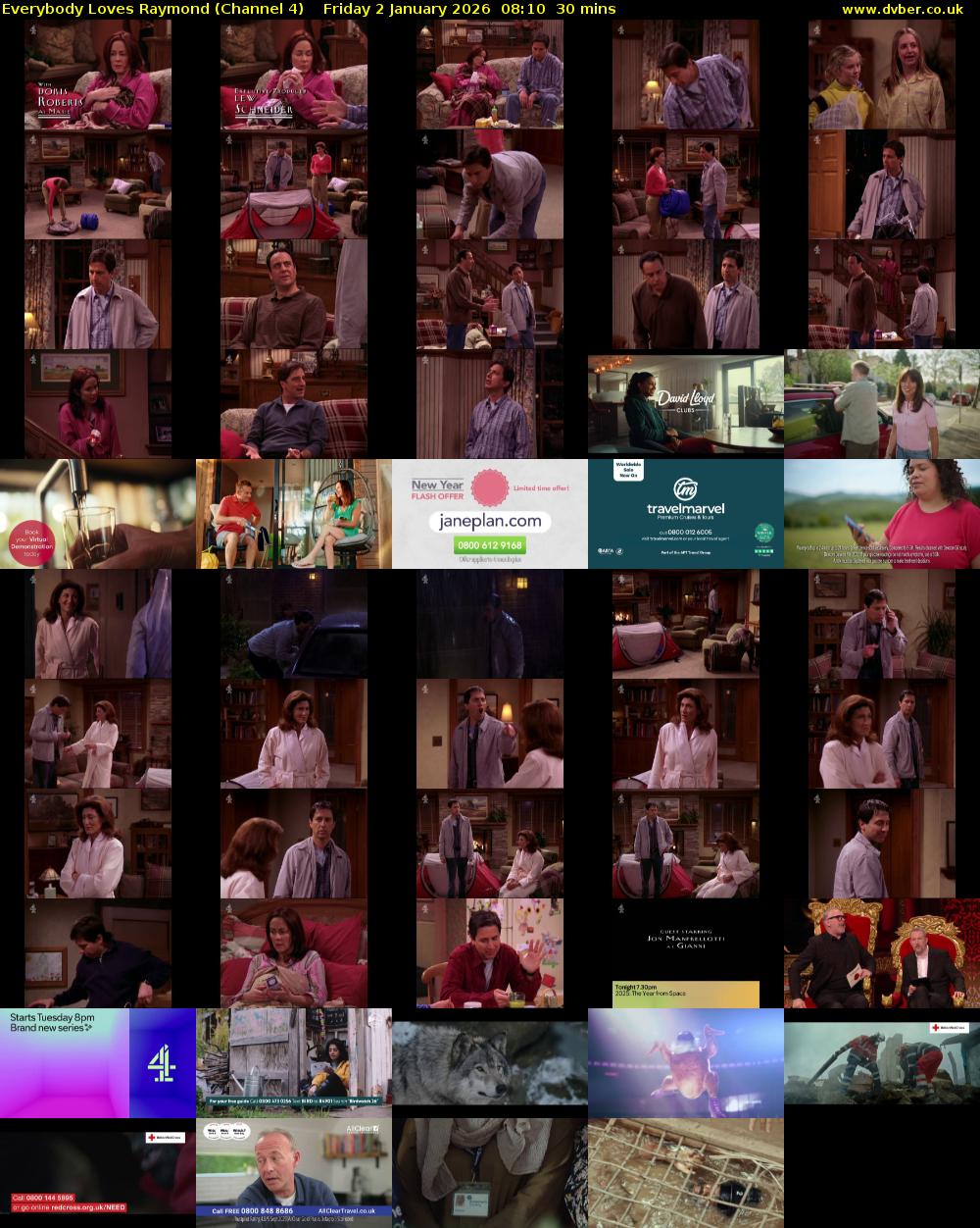 Everybody Loves Raymond (Channel 4) Friday 2 January 2026 08:10 - 08:40