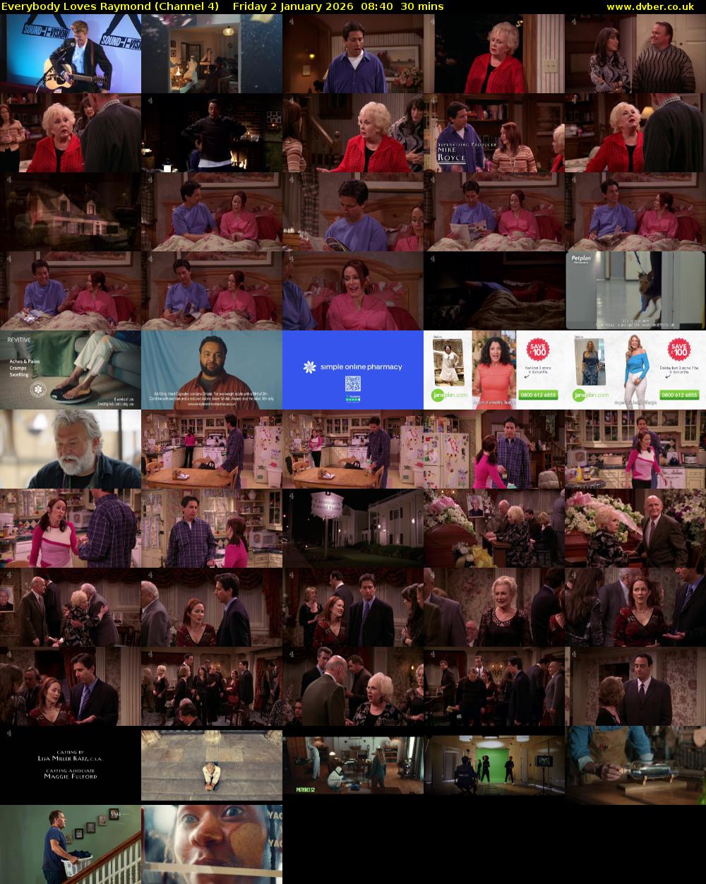 Everybody Loves Raymond (Channel 4) Friday 2 January 2026 08:40 - 09:10