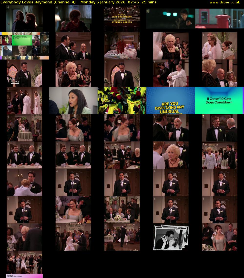 Everybody Loves Raymond (Channel 4) Monday 5 January 2026 07:45 - 08:10