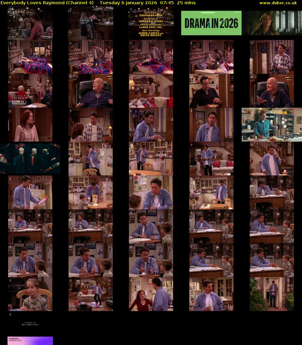 Everybody Loves Raymond (Channel 4) Tuesday 6 January 2026 07:45 - 08:10