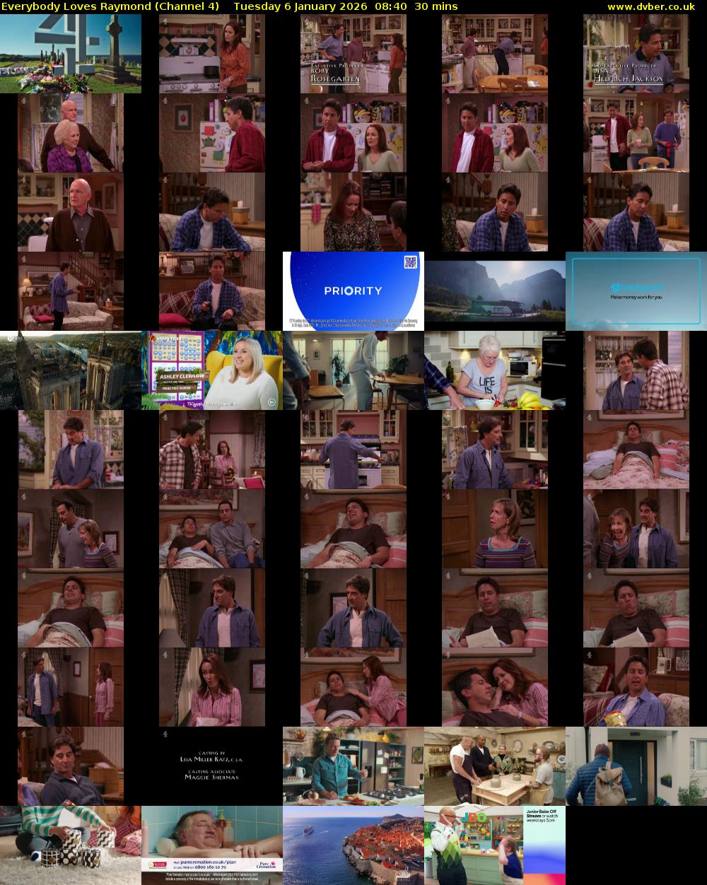 Everybody Loves Raymond (Channel 4) Tuesday 6 January 2026 08:40 - 09:10