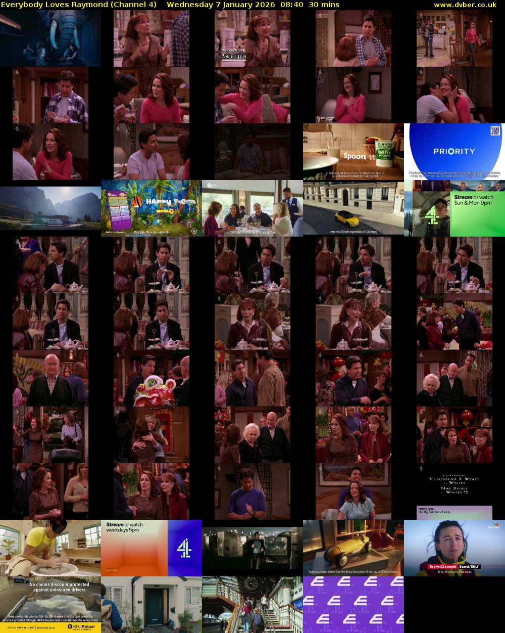 Everybody Loves Raymond (Channel 4) Wednesday 7 January 2026 08:40 - 09:10