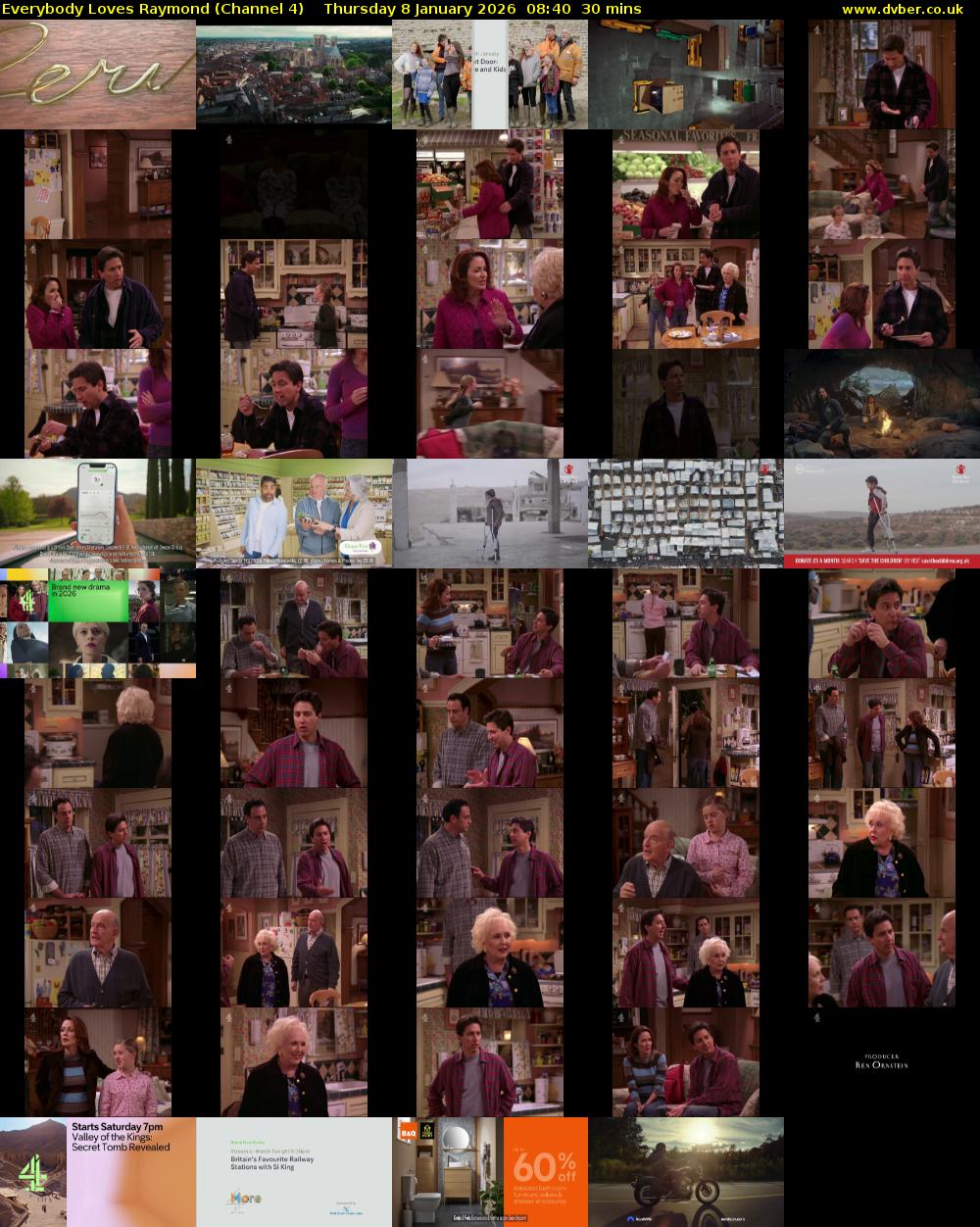 Everybody Loves Raymond (Channel 4) Thursday 8 January 2026 08:40 - 09:10