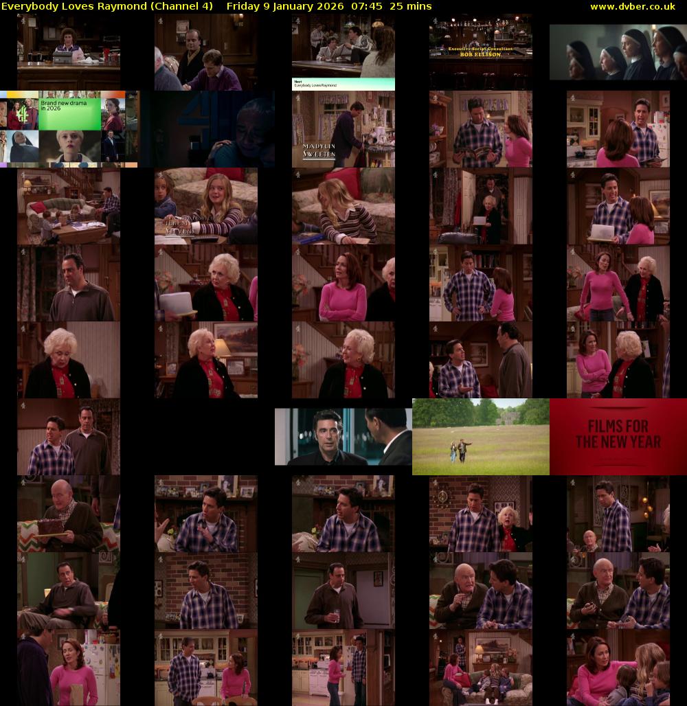 Everybody Loves Raymond (Channel 4) Friday 9 January 2026 07:45 - 08:10