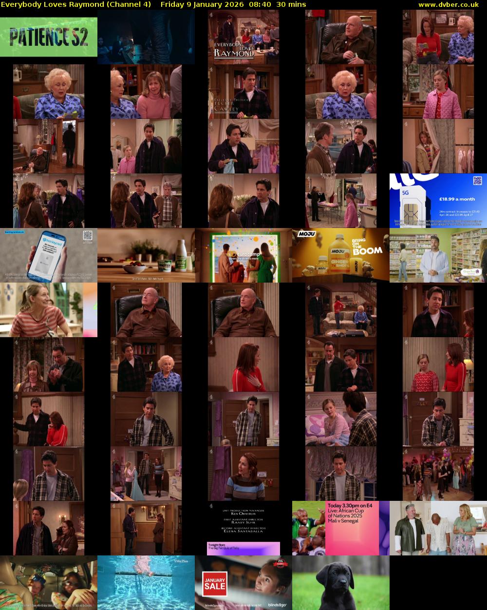 Everybody Loves Raymond (Channel 4) Friday 9 January 2026 08:40 - 09:10