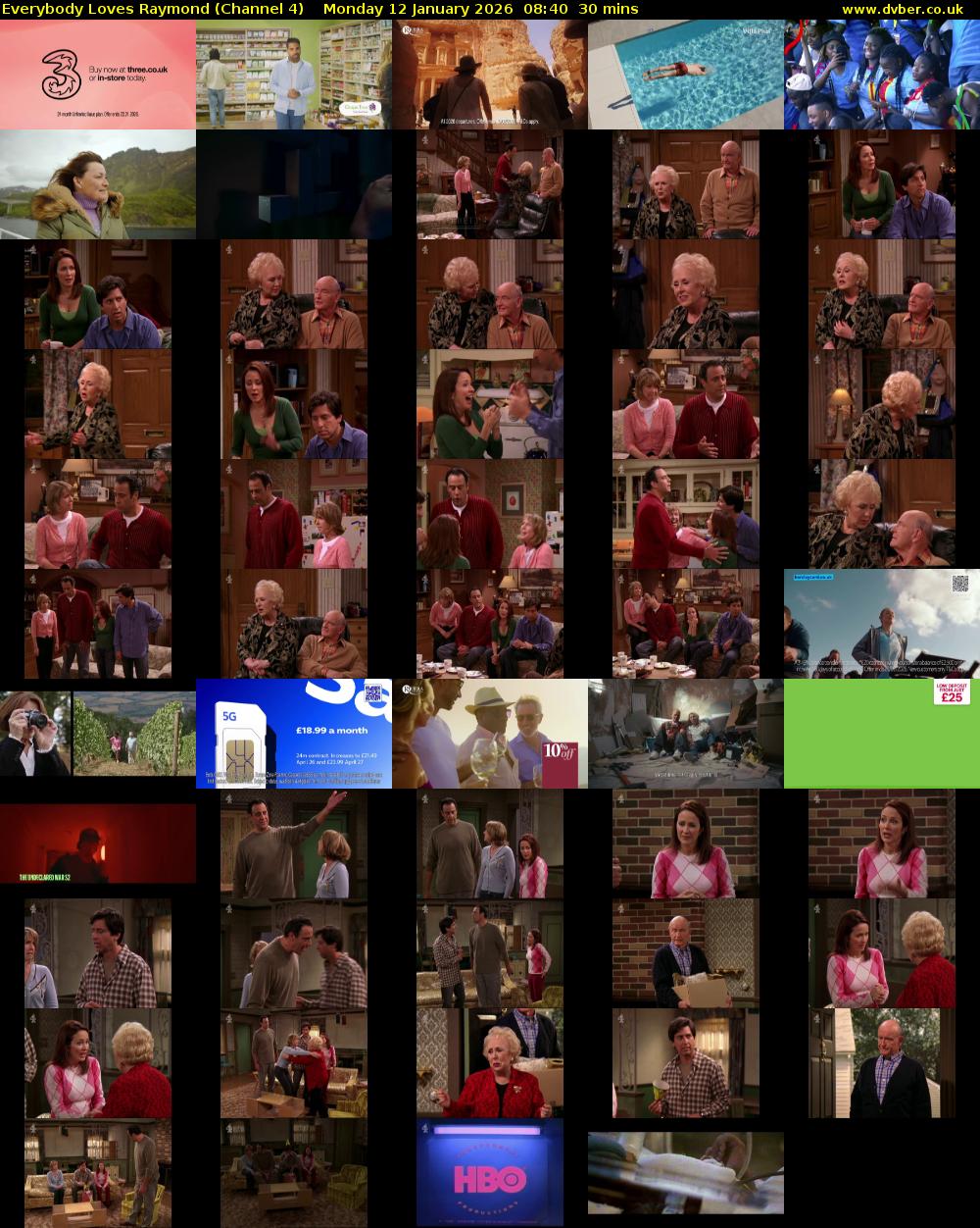 Everybody Loves Raymond (Channel 4) Monday 12 January 2026 08:40 - 09:10