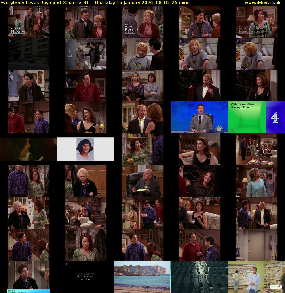 Everybody Loves Raymond (Channel 4) Thursday 15 January 2026 08:15 - 08:40