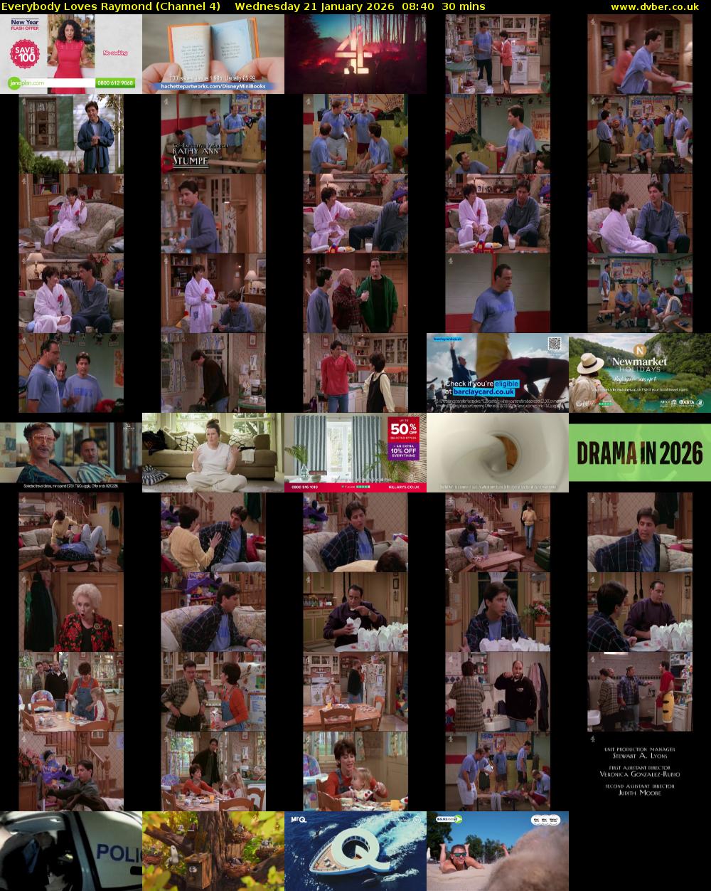 Everybody Loves Raymond (Channel 4) Wednesday 21 January 2026 08:40 - 09:10