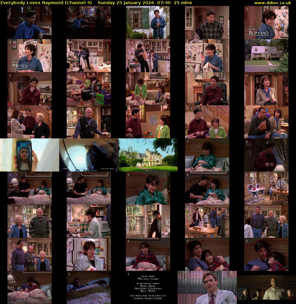 Everybody Loves Raymond (Channel 4) Sunday 25 January 2026 07:40 - 08:05