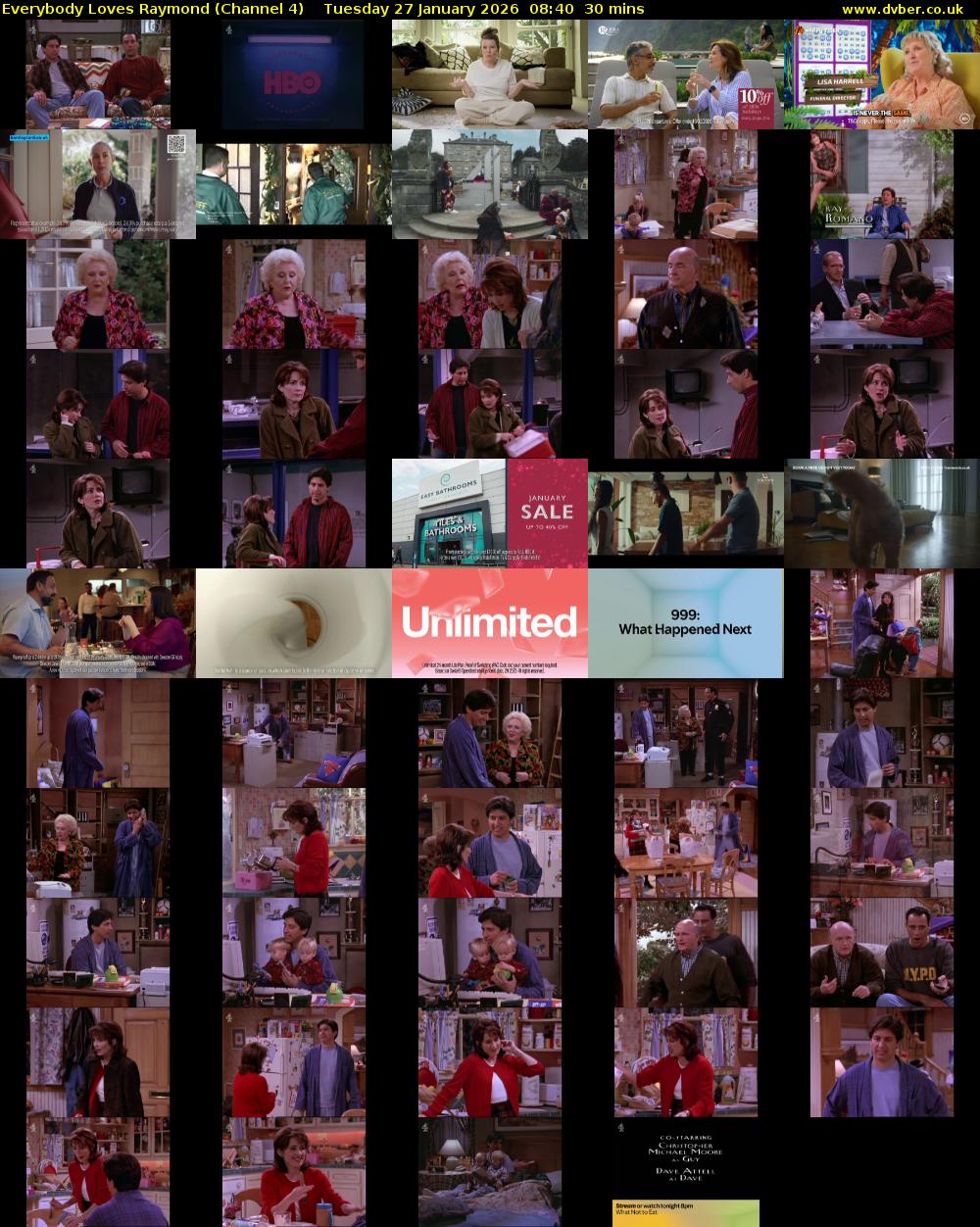Everybody Loves Raymond (Channel 4) Tuesday 27 January 2026 08:40 - 09:10