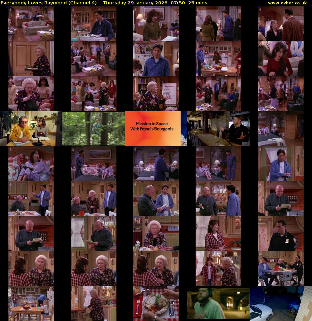 Everybody Loves Raymond (Channel 4) Thursday 29 January 2026 07:50 - 08:15