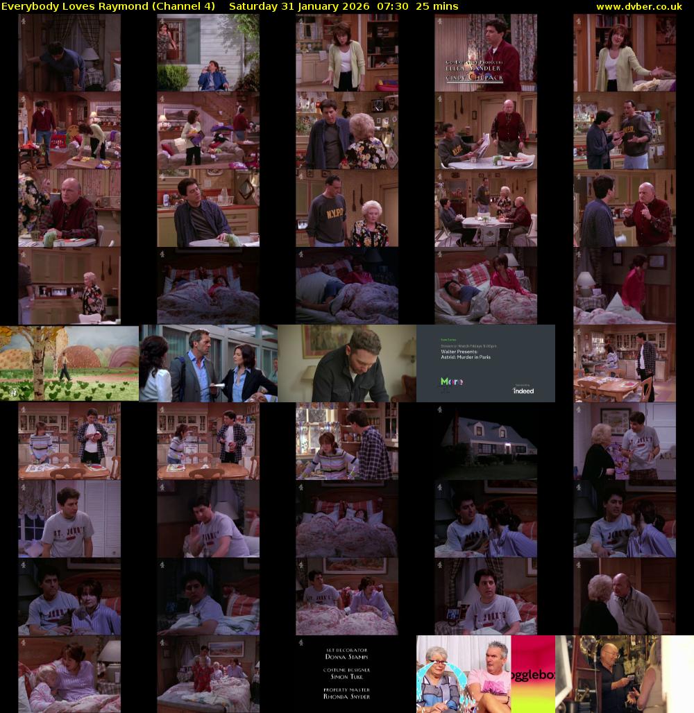 Everybody Loves Raymond (Channel 4) Saturday 31 January 2026 07:30 - 07:55