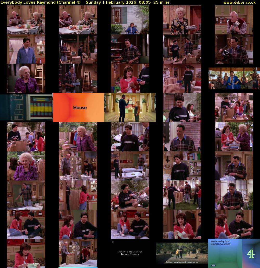 Everybody Loves Raymond (Channel 4) Sunday 1 February 2026 08:05 - 08:30