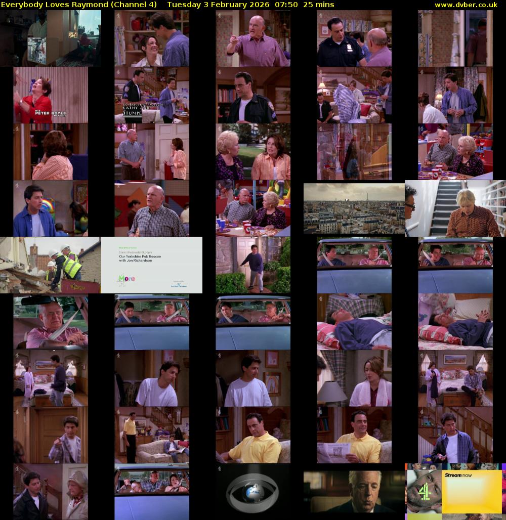 Everybody Loves Raymond (Channel 4) Tuesday 3 February 2026 07:50 - 08:15