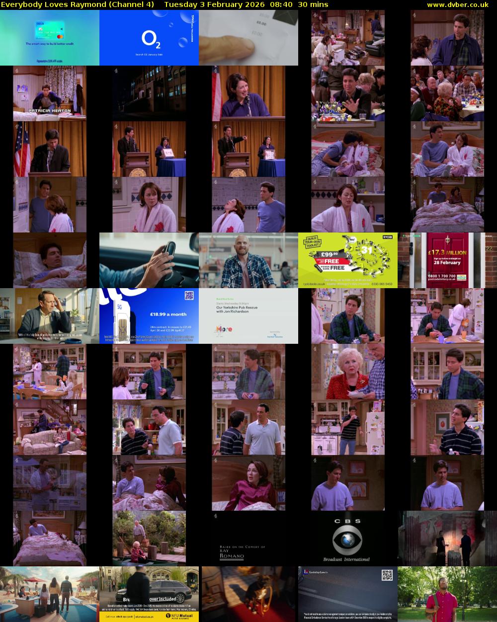 Everybody Loves Raymond (Channel 4) Tuesday 3 February 2026 08:40 - 09:10