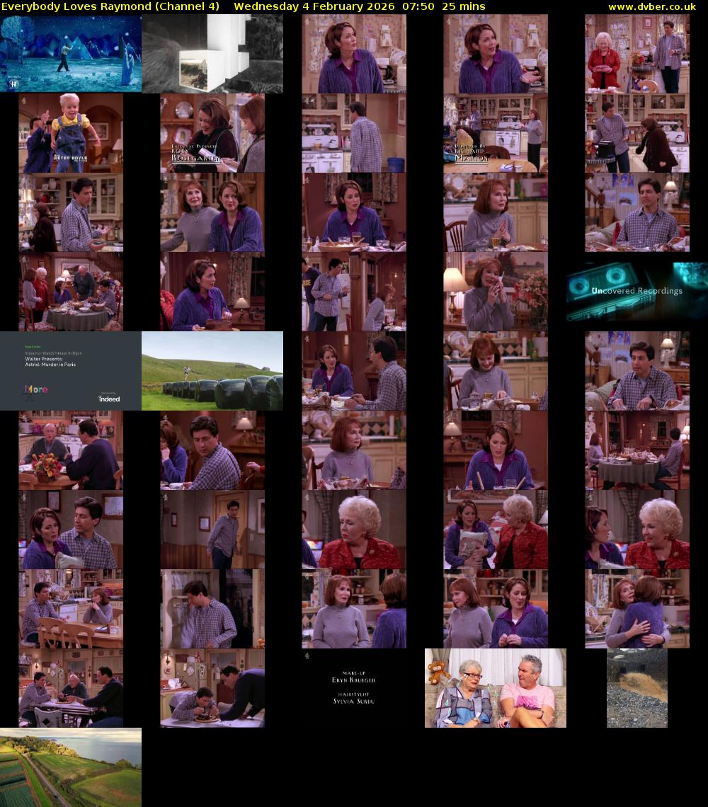 Everybody Loves Raymond (Channel 4) Wednesday 4 February 2026 07:50 - 08:15