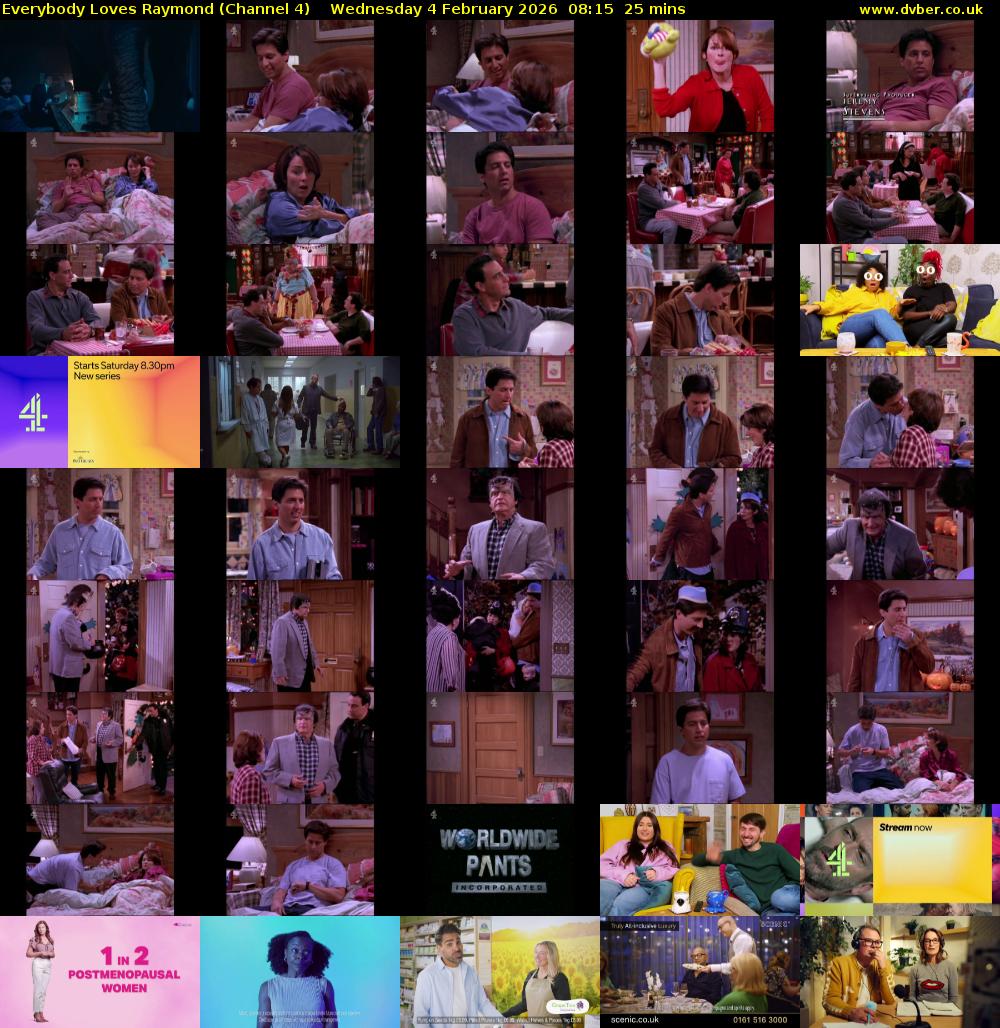 Everybody Loves Raymond (Channel 4) Wednesday 4 February 2026 08:15 - 08:40
