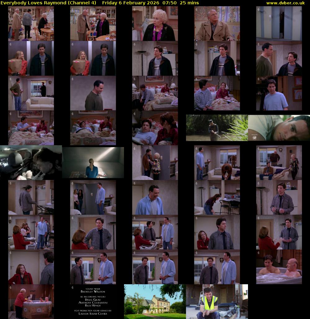 Everybody Loves Raymond (Channel 4) Friday 6 February 2026 07:50 - 08:15