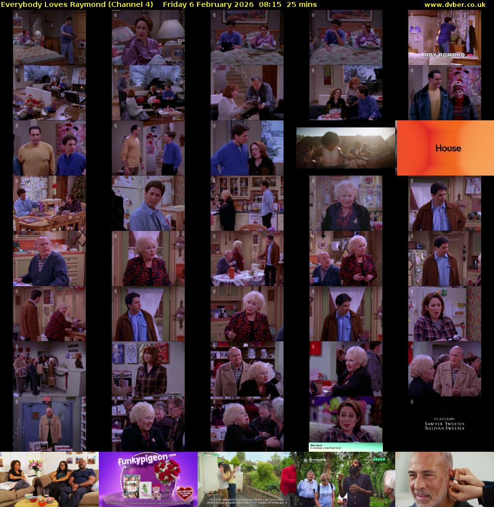 Everybody Loves Raymond (Channel 4) Friday 6 February 2026 08:15 - 08:40
