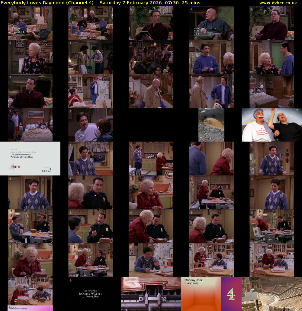 Everybody Loves Raymond (Channel 4) Saturday 7 February 2026 07:30 - 07:55