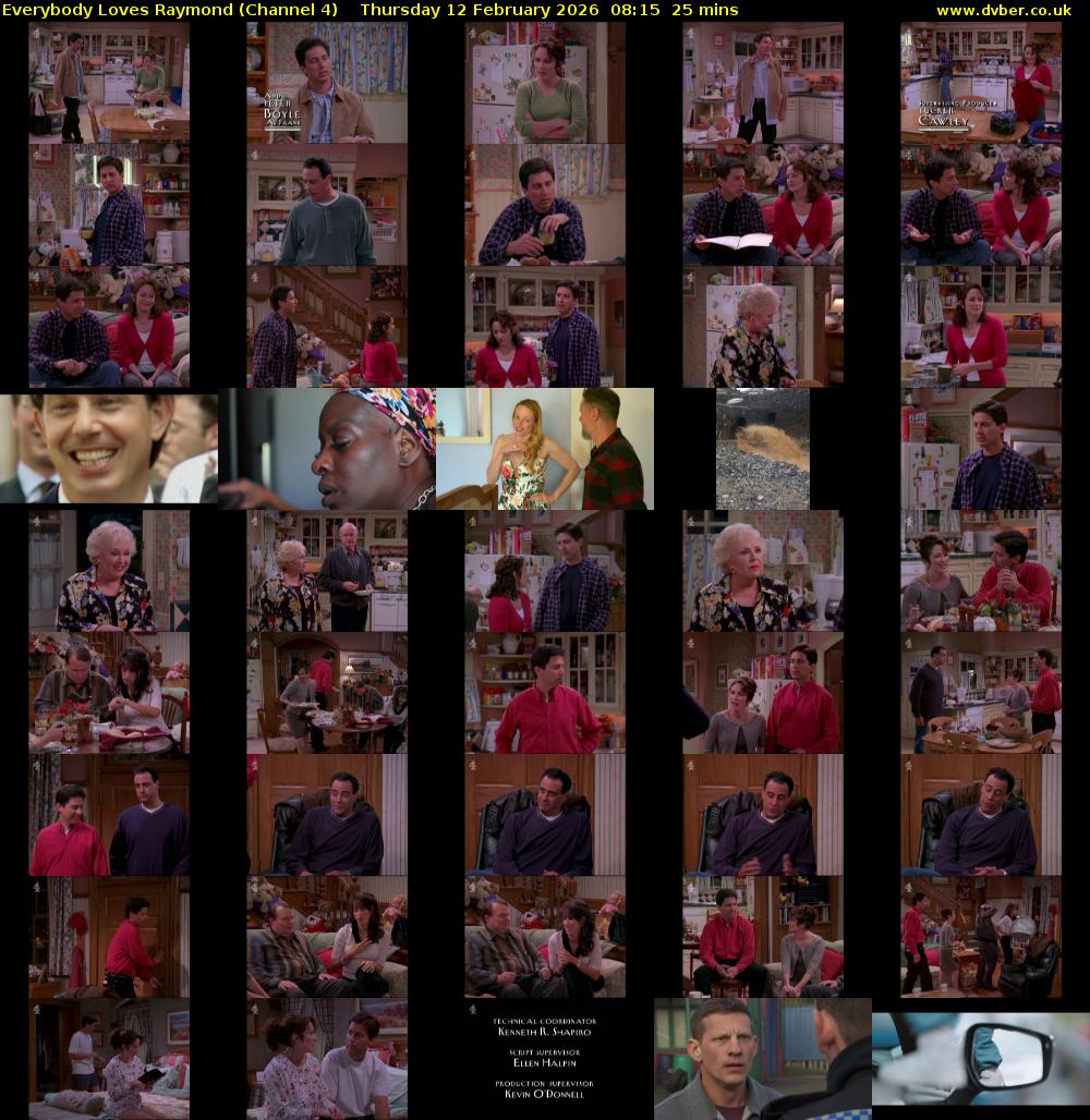 Everybody Loves Raymond (Channel 4) Thursday 12 February 2026 08:15 - 08:40