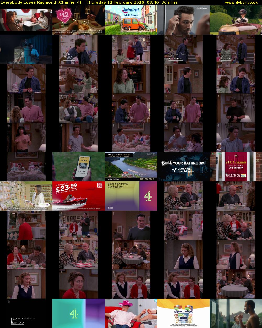Everybody Loves Raymond (Channel 4) Thursday 12 February 2026 08:40 - 09:10