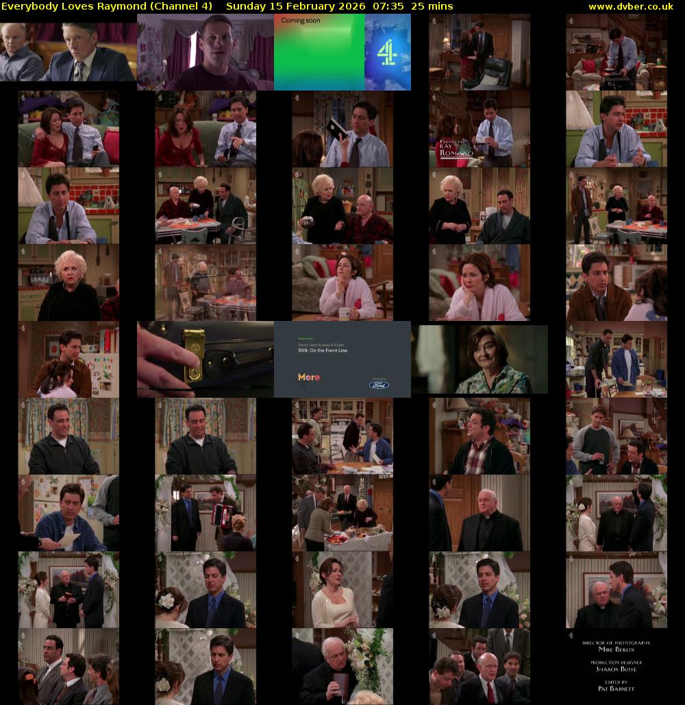 Everybody Loves Raymond (Channel 4) Sunday 15 February 2026 07:35 - 08:00