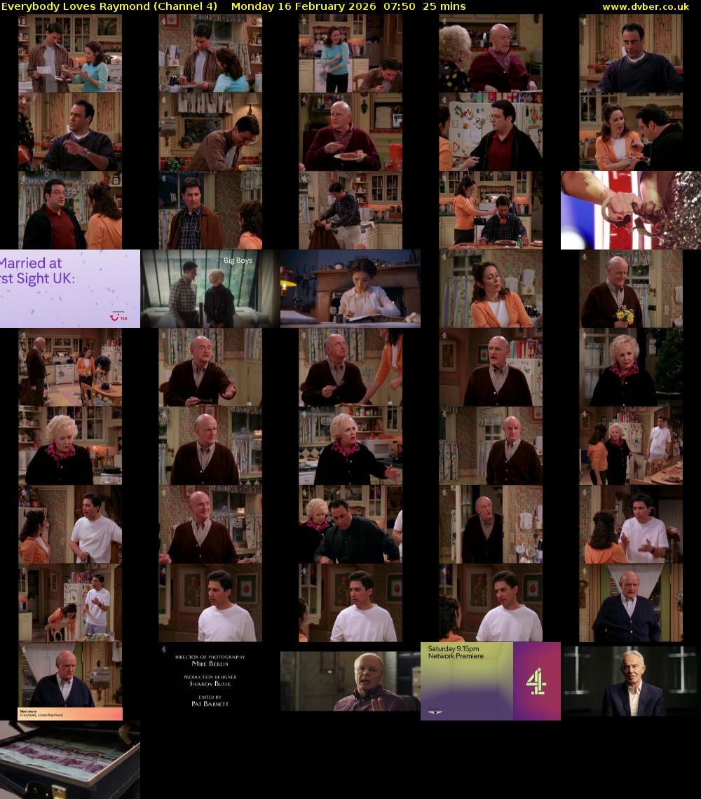 Everybody Loves Raymond (Channel 4) Monday 16 February 2026 07:50 - 08:15