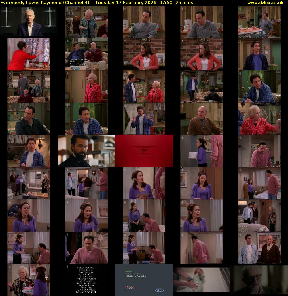 Everybody Loves Raymond (Channel 4) Tuesday 17 February 2026 07:50 - 08:15
