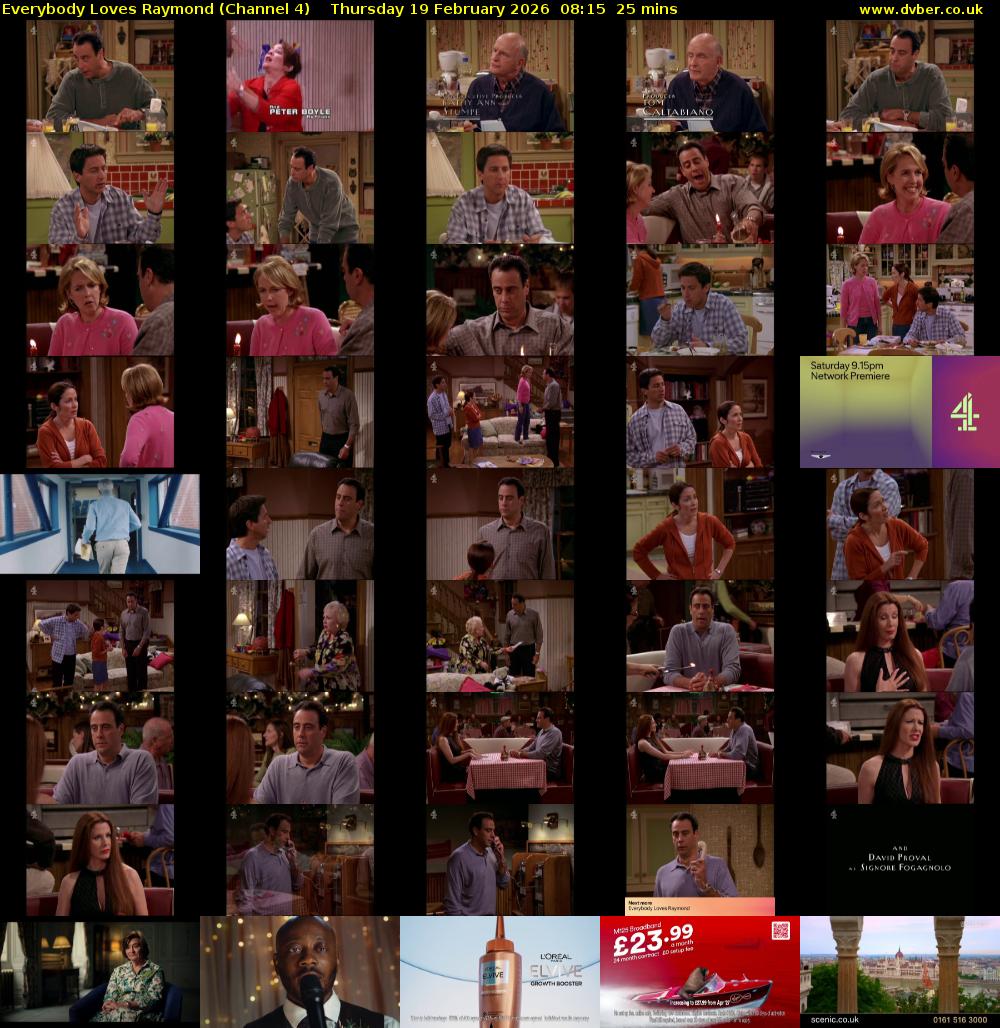 Everybody Loves Raymond (Channel 4) Thursday 19 February 2026 08:15 - 08:40