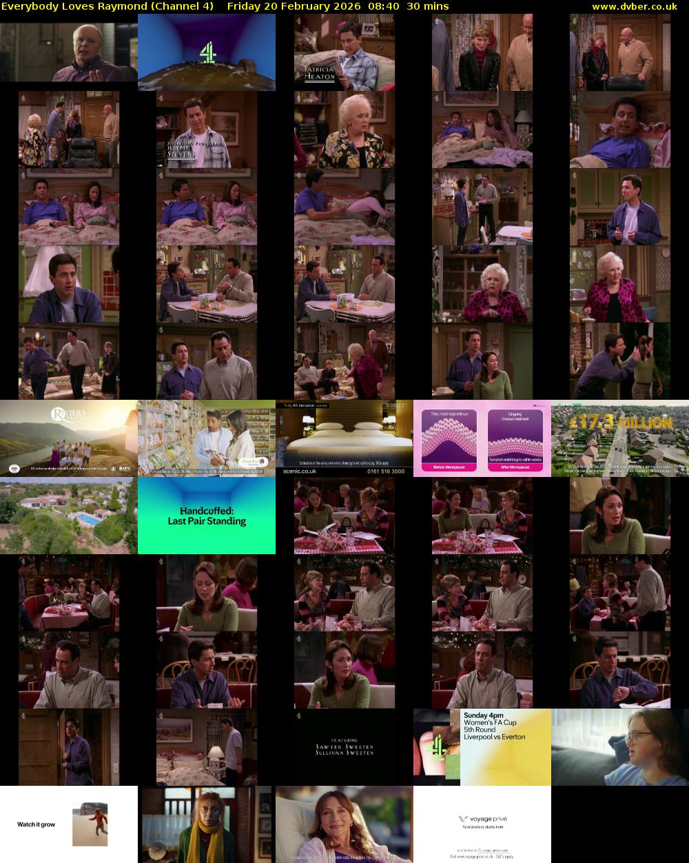 Everybody Loves Raymond (Channel 4) Friday 20 February 2026 08:40 - 09:10