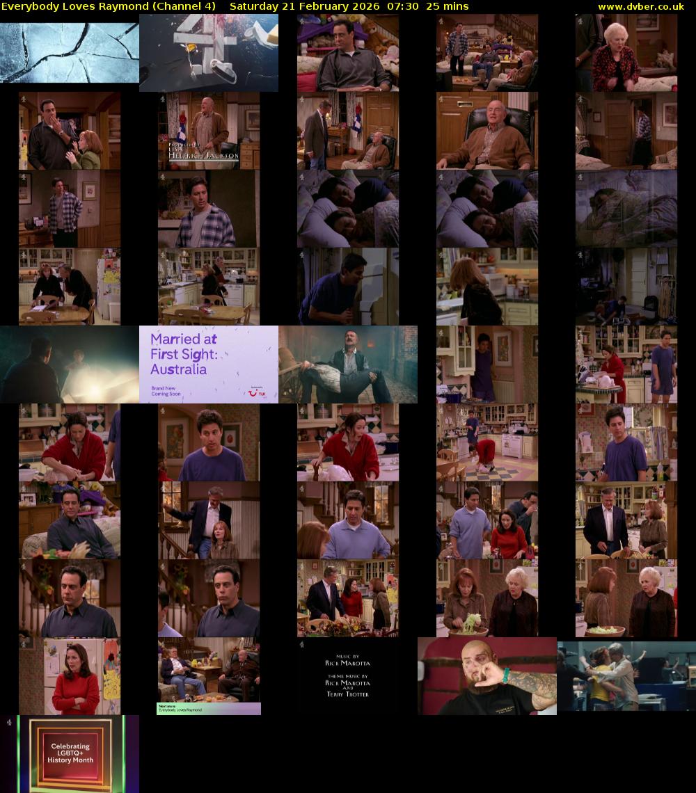 Everybody Loves Raymond (Channel 4) Saturday 21 February 2026 07:30 - 07:55